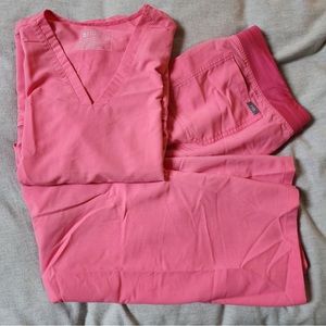 Neon Pink Figs Scrubs Size XL